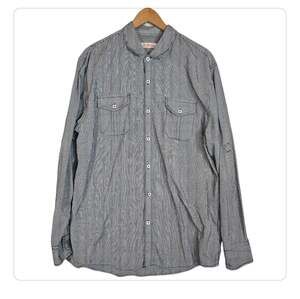 Michael Brandon Men's XL Button Up Shirt Black White Check Long Sleeve L/S